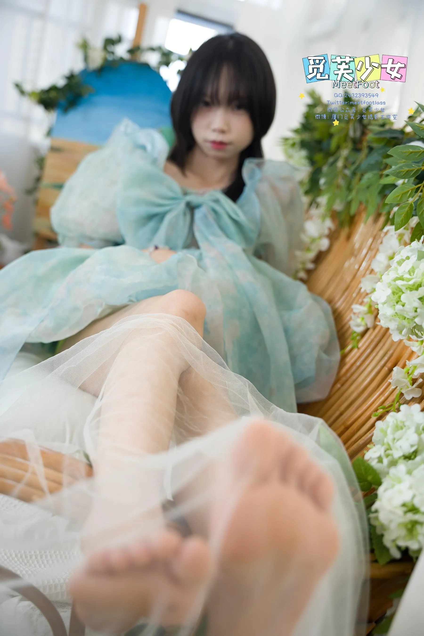 觅芙少女 NO.033 小婉-一袭蓝色纱裙构筑今晚浪漫的梦境-PIC [249P]插图4